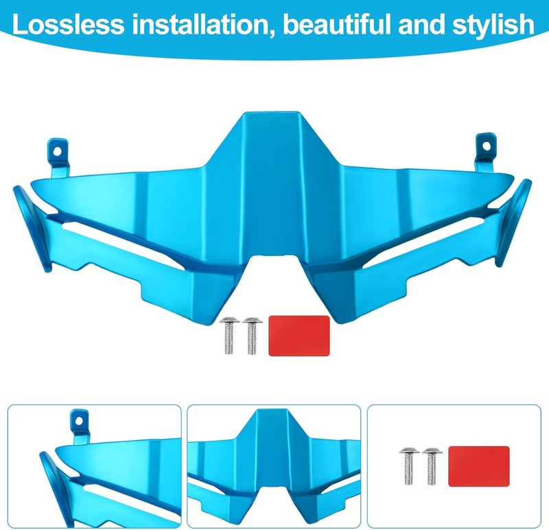 XIDAODIT For CFMOTO 675SR 675SRR 675 SR 675SR-R 675SS 2024 2025 Motorcycle Front Fairing Winglet Aerodynamic Spoiler Beak Nose Cone Extension Fixed Wing Kit (Blue) - Image 5